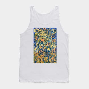 yellow dots on blue Tank Top